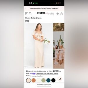 Champagne Luxe Satin Gown